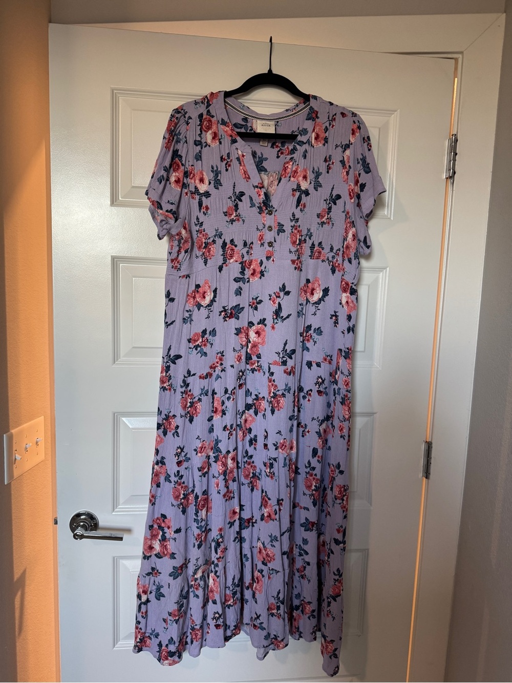 Knox Rose (Target) Lavender Floral Dress with Pink flowers